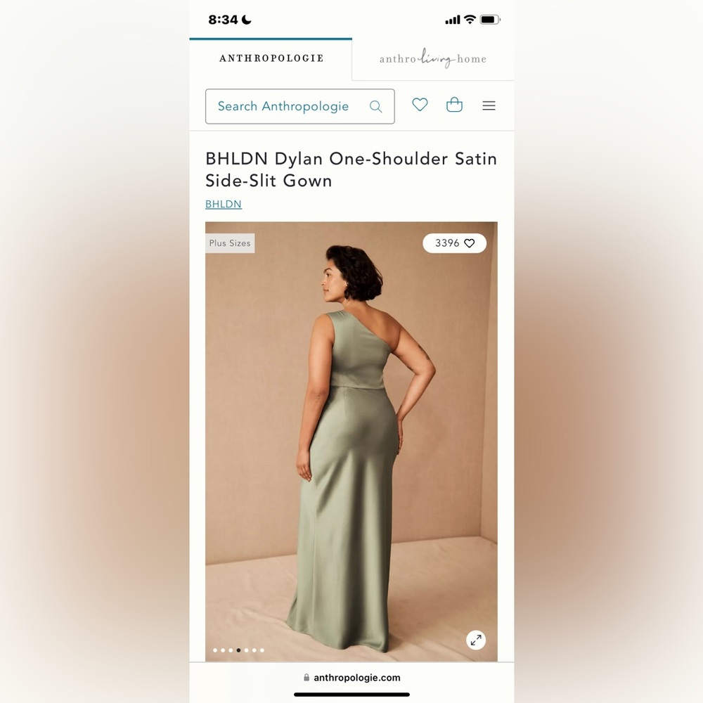 BHLDN One Shoulder Bridesmaids Dress
